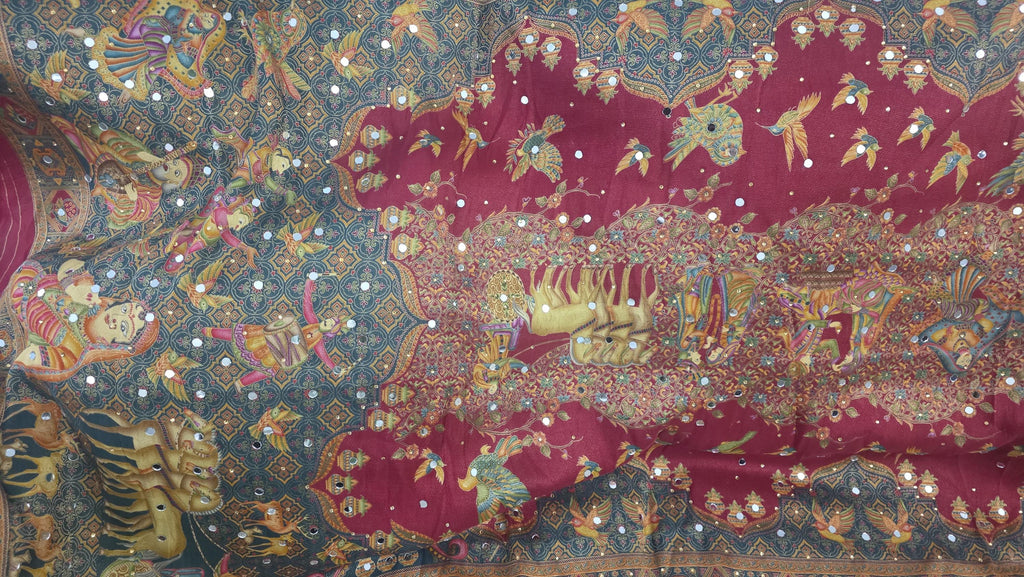 Pink multicolour dupatta Handmade , Handwoven , Elegant vibrant & Authentic