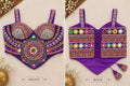 Purple mauve Hand Embroidered Garba Blouse | Gujarati Chaniya Choli Blouse | Mirror Work & Cowrie Shell Blouse | Navratri 2026