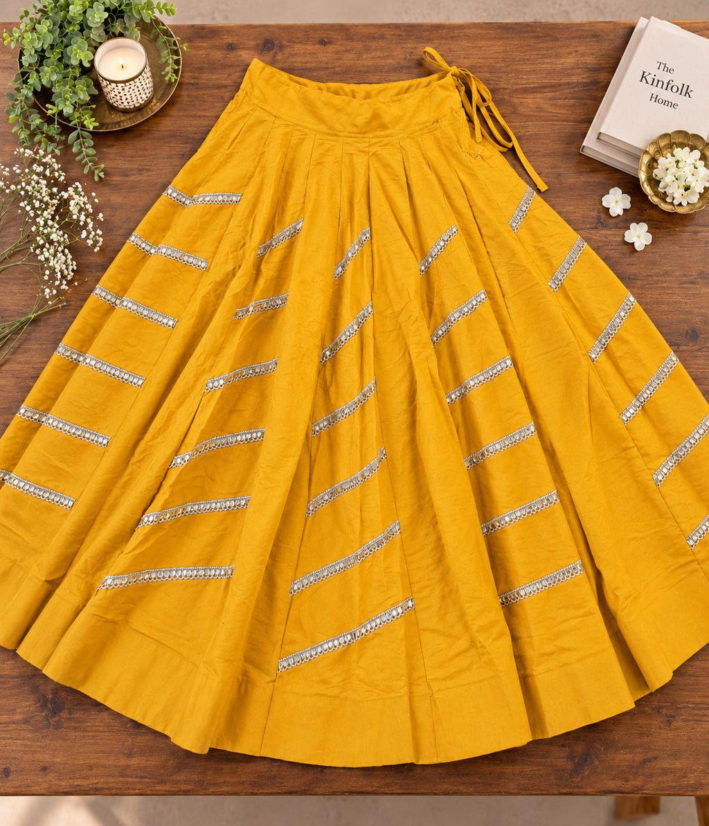 Mustrad - Indian gotta Work Lehenga Skirt | 10 Meter Flare | Festive Garba Navratri Skirt | Boho Maxi Skirt | Wedding & Party Wear