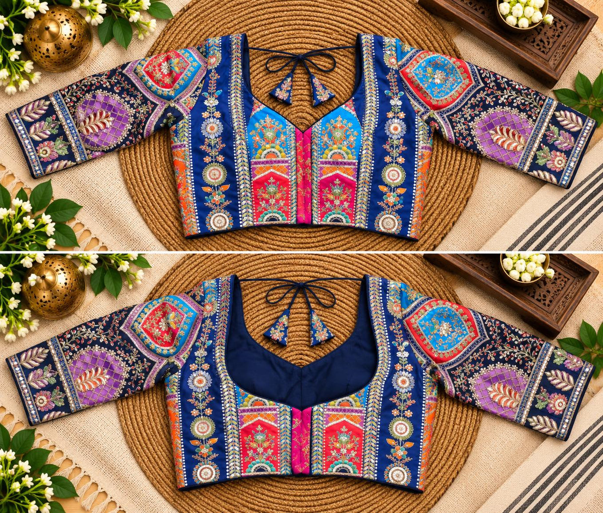 Printed Indian Blouse | Ready to Wear Saree Blouse | Ethnic Blouse | Garba & Navratri Blouse | Indian Traditional Wear