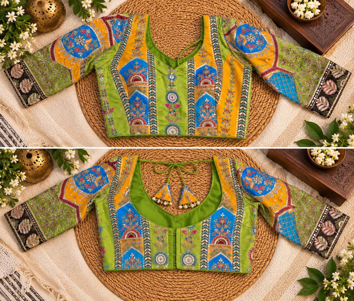 Printed Indian Blouse | Ready to Wear Saree Blouse | Ethnic Blouse | Garba & Navratri Blouse | Indian Traditional Wear