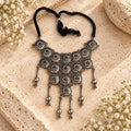 Oxidized Silver Necklace Set, Indian Tribal Jewelry, Garba Jewelry, Navratri Necklace, Gujarati Jewelry, Boho Statement Jewelry ( code 1)