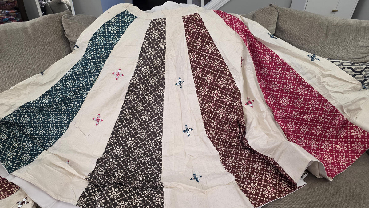 White Ajrak Lehenga Choli Set | Traditional Indian Garba Outfit