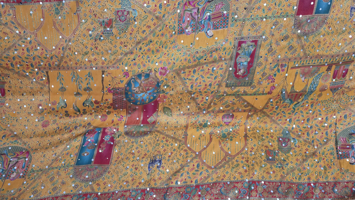 Yellow Mughal art dupatta