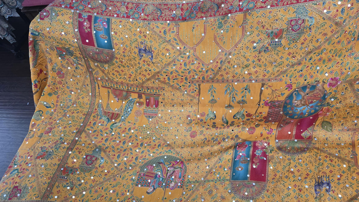 Yellow Mughal art dupatta