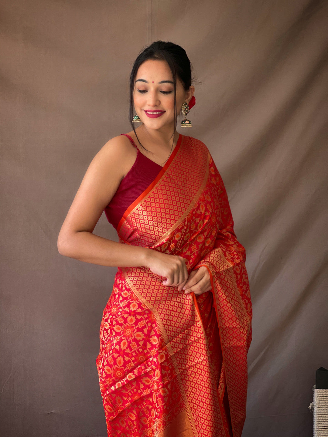 Patola silk saree with zari weaving work