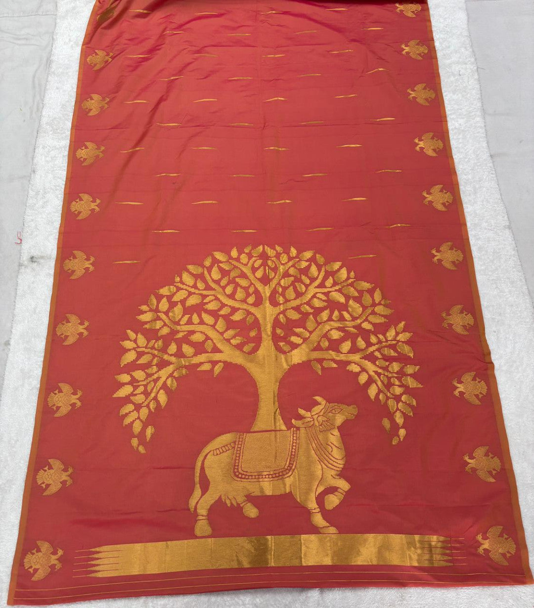 Premium soft banarasi silk saree with pichwai zari weaving work