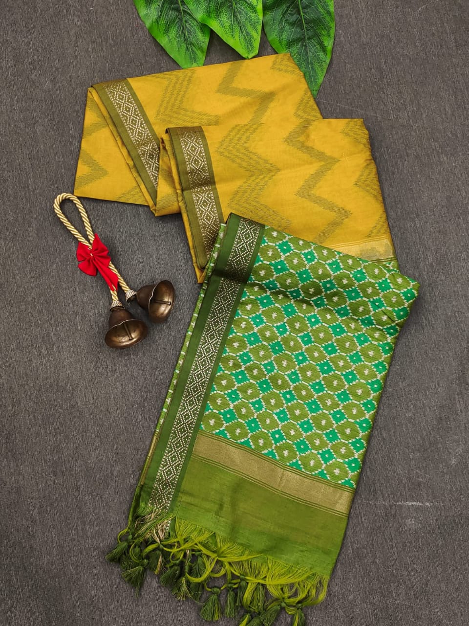 Tussar silk saree with zari woven work