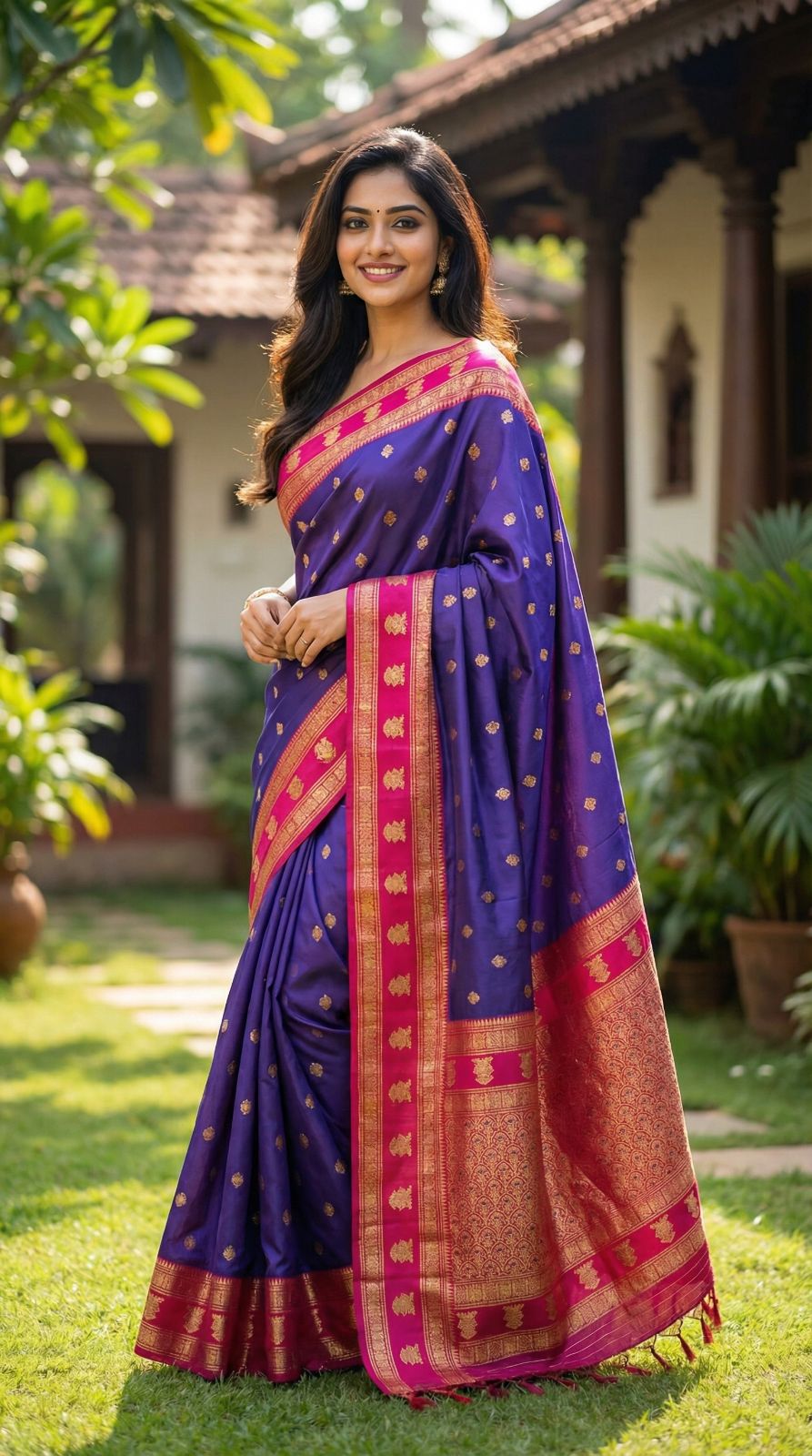 soft banarasi silk saree with zari weaving work