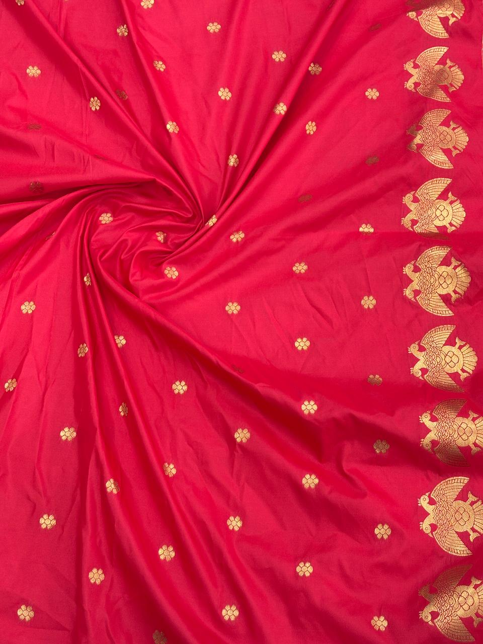 Premium soft banarasi silk saree with pichwai zari weaving work
