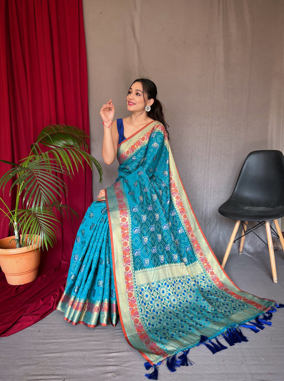 Patola silk saree with weaving work