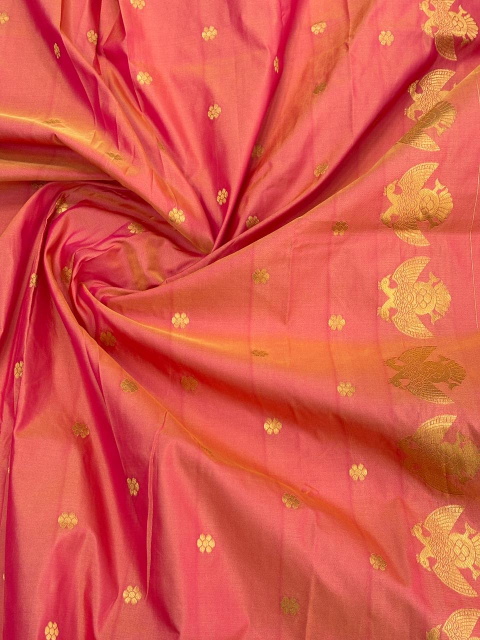 Premium soft banarasi silk saree with pichwai zari weaving work