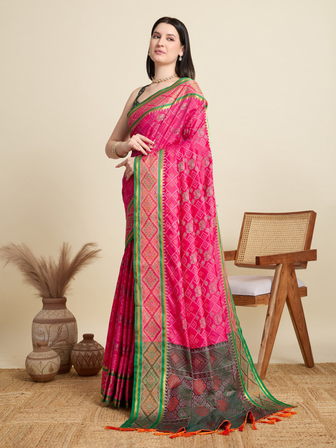 Patola silk saree with weaving work