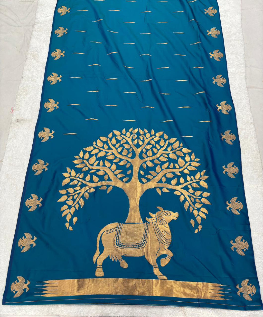 Premium soft banarasi silk saree with pichwai zari weaving work