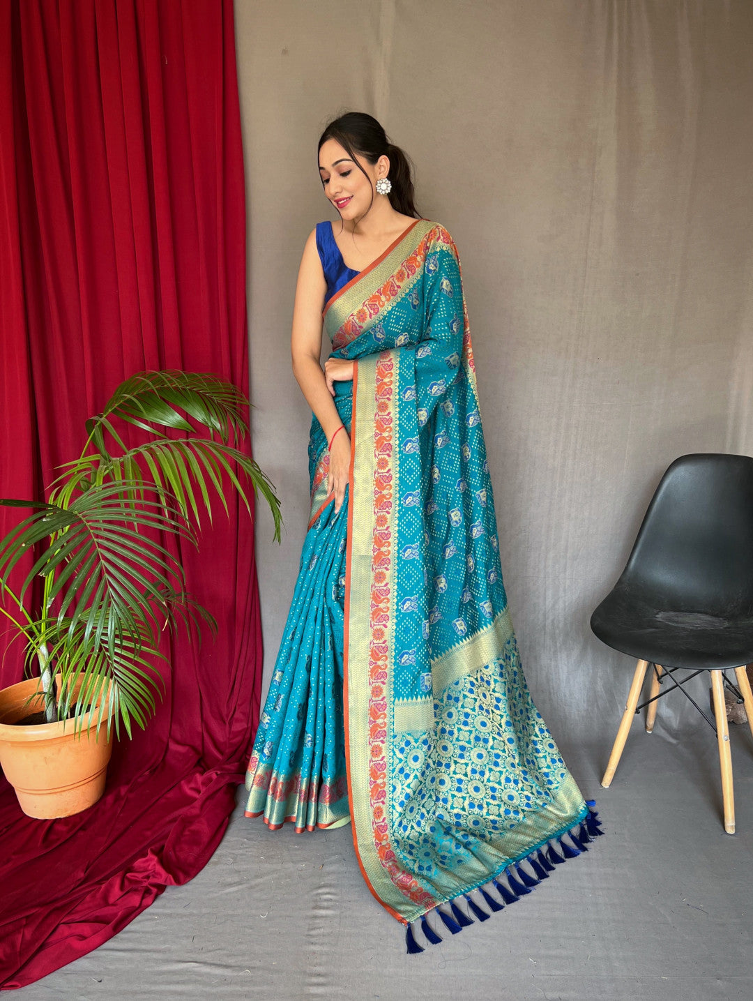 Patola silk saree with weaving work