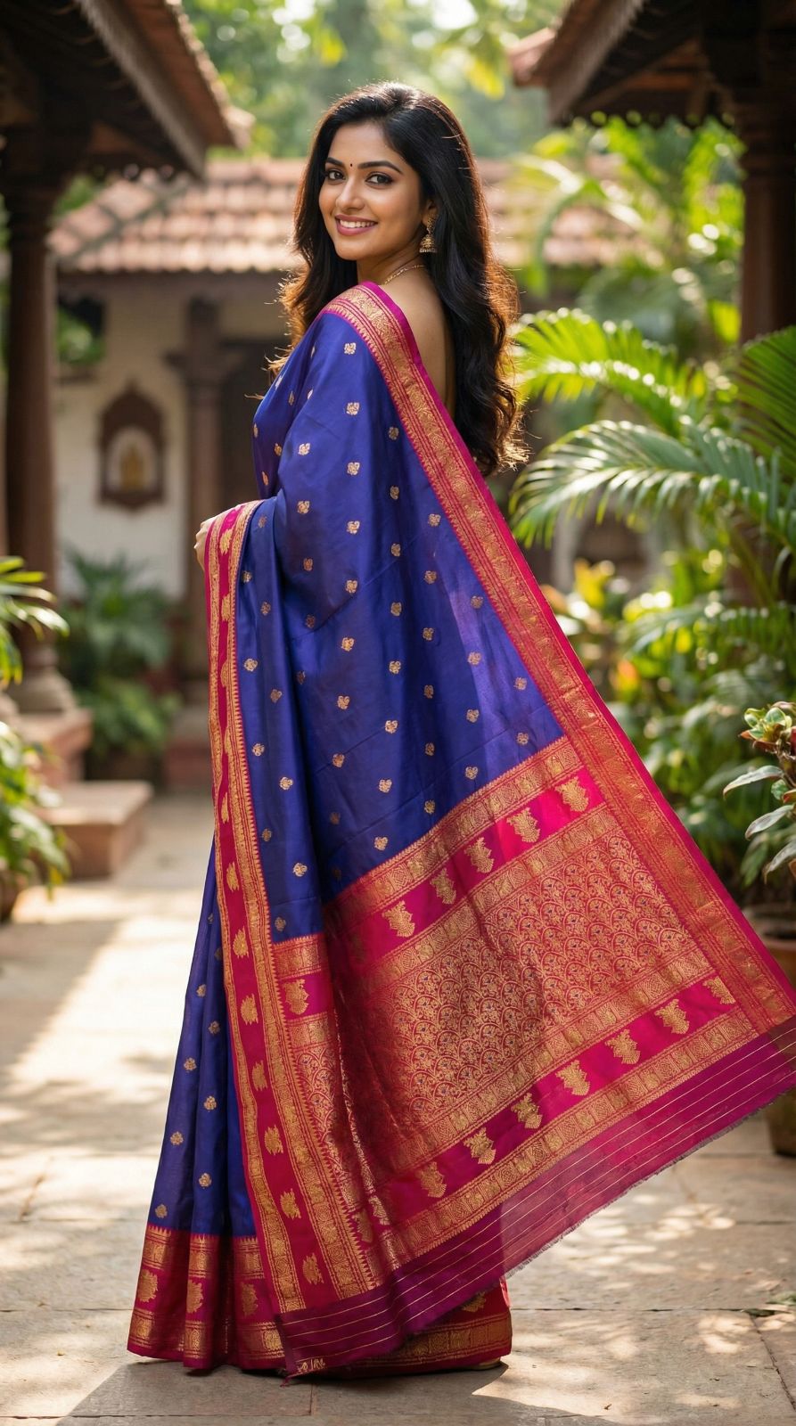 soft banarasi silk saree with zari weaving work