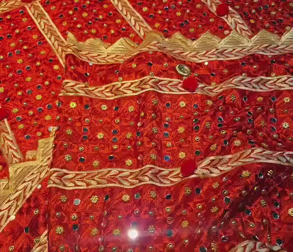 Handmade , Handwoven , Elegant vibrant & Authentic Multicolour Phulkari Dupatta / Indian Scarf. Hand embroidered