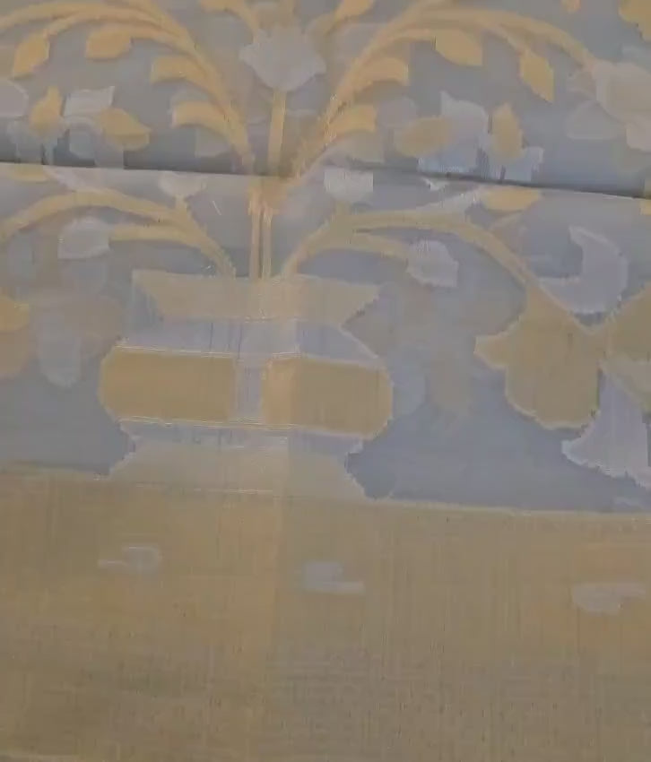 Elegant Light Grey Organza Saree –Lightweight & Festive Wear