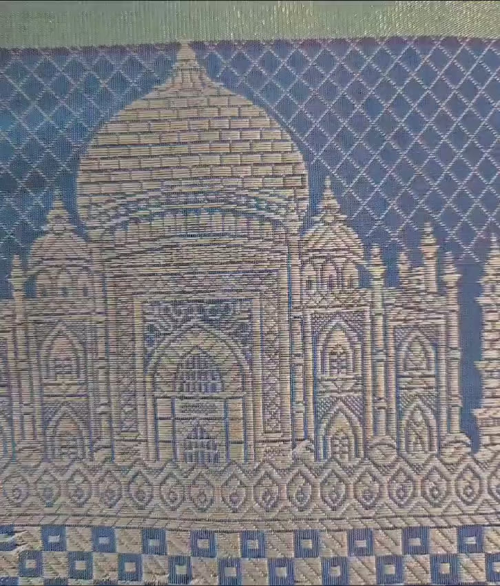 Elegant Kota Banarasi Saree with Intricate Taj Mahal Motif | Handwoven Ethnic Saree | Festive & Wedding Wear