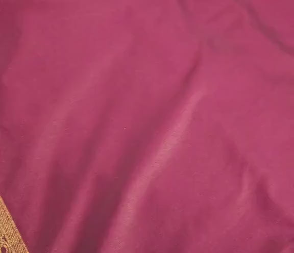 Exquisite Purple Banarasi Saree  Handwoven Elegance. Fall and Pico done