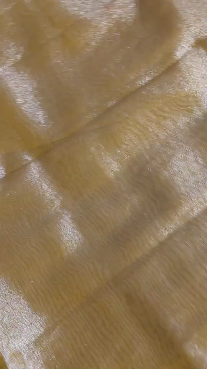 Yellow Tissue Banarasi Saree – Handwoven Elegance | Ishq by Isha