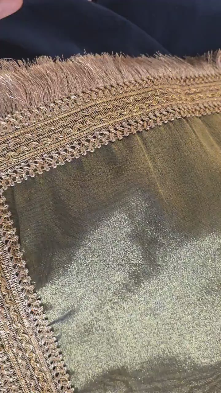 Green Tissue Banarasi Saree – Handwoven Elegance | Ishq by Isha