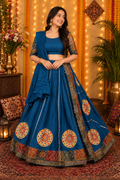 Teal Blue Navratri Lehenga Choli Set | | Indian Festival Skirt Set | Dandiya Dress | Women's Ethnic Wear