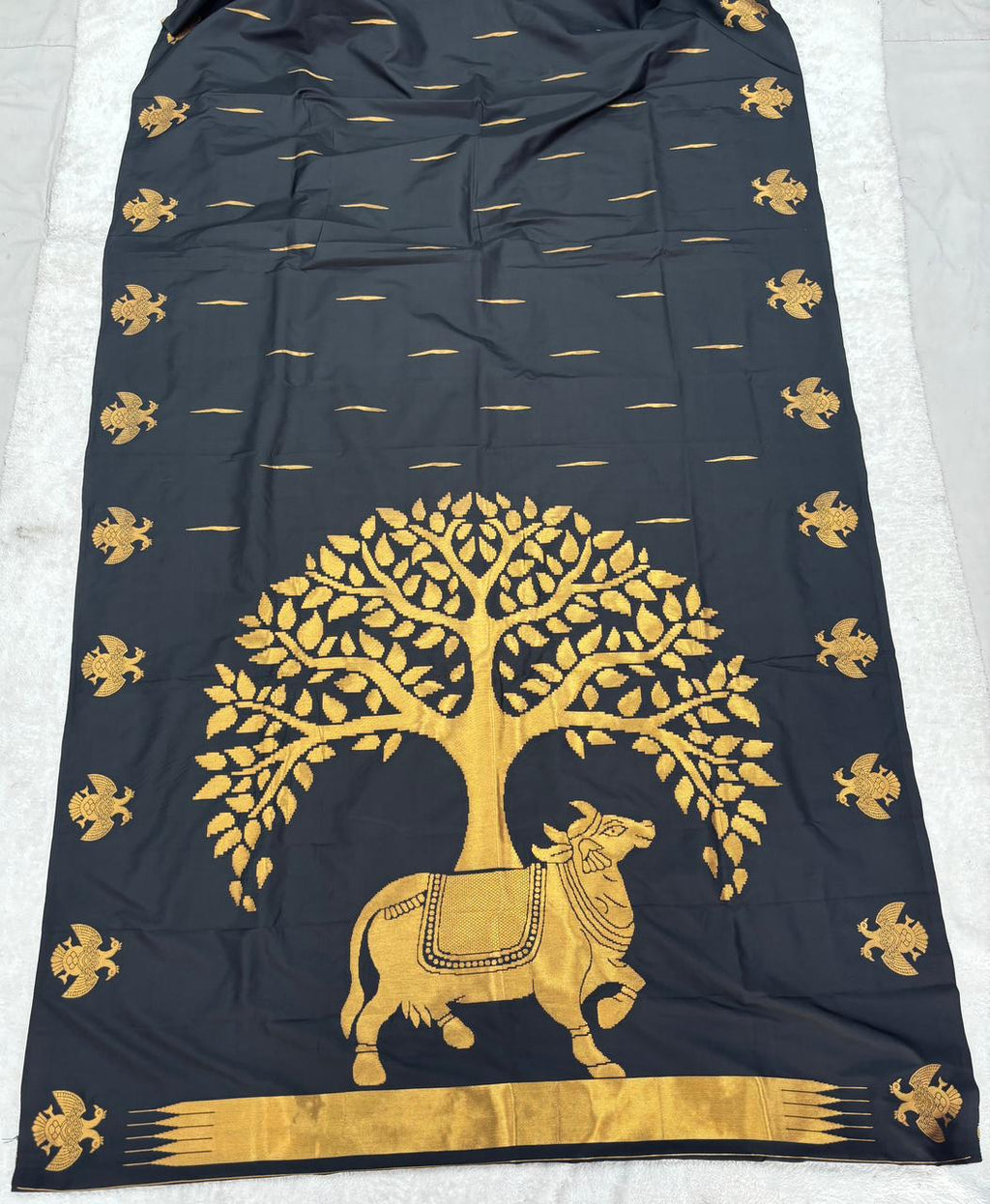 Premium soft banarasi silk saree with pichwai zari weaving work