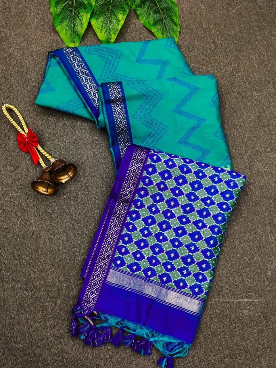 Tussar silk saree with zari woven work