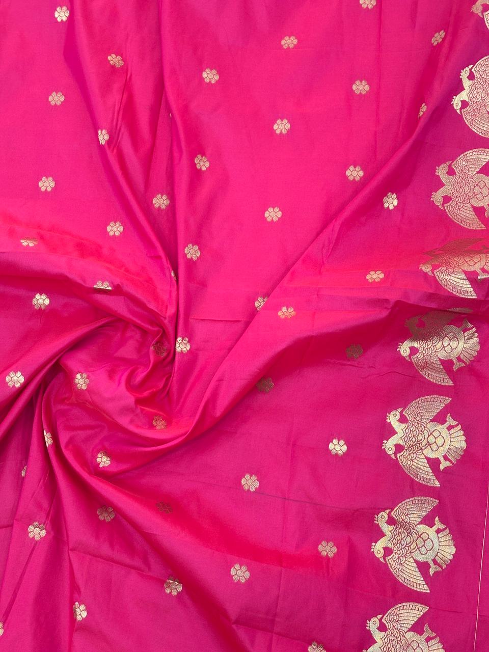 Premium soft banarasi silk saree with pichwai zari weaving work