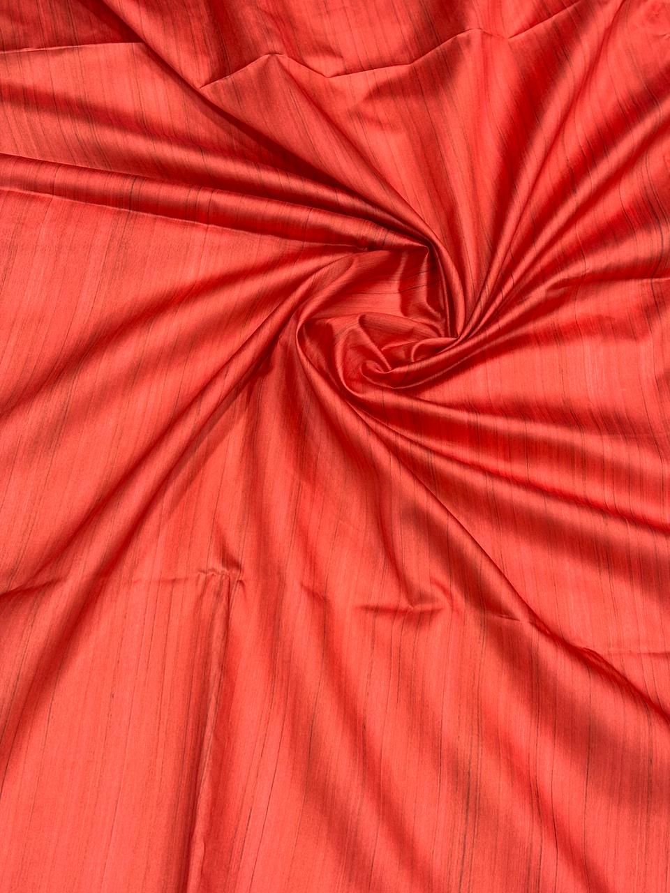 Black peacock digital printed tussar silk saree